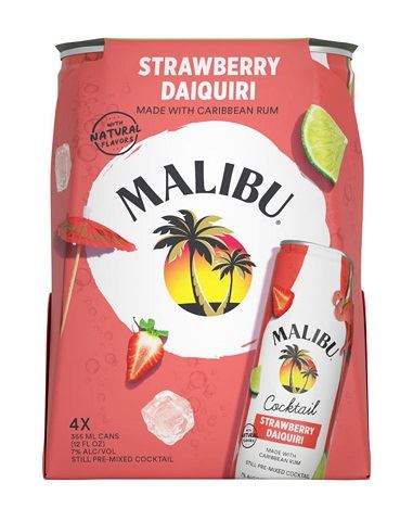 malibu strawberry daiquiri 355 ml - 4 cansCochrane Liquor Delivery